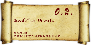 Osváth Urzula névjegykártya